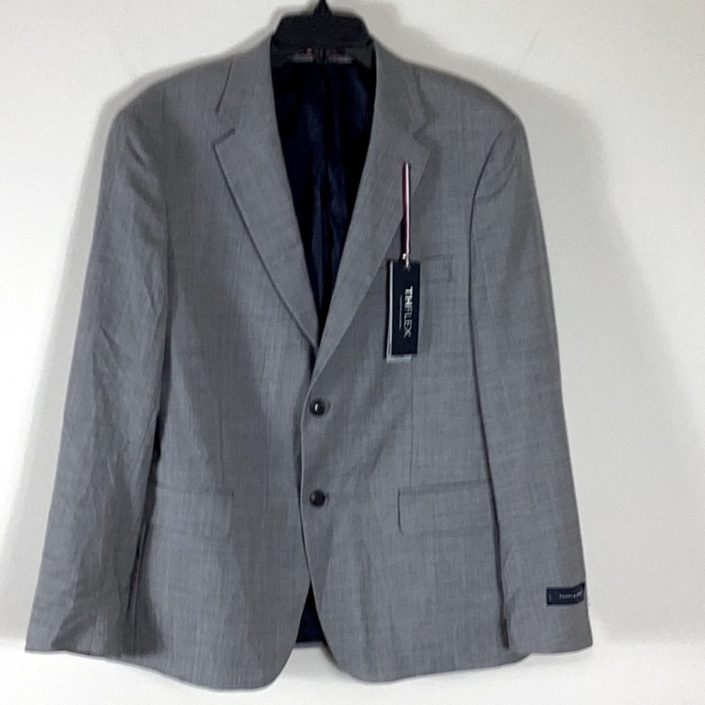 Tommy Hilfiger Men’s Blazer Size 40S Gray Sports Coat Tow Bottom Suit Jacket